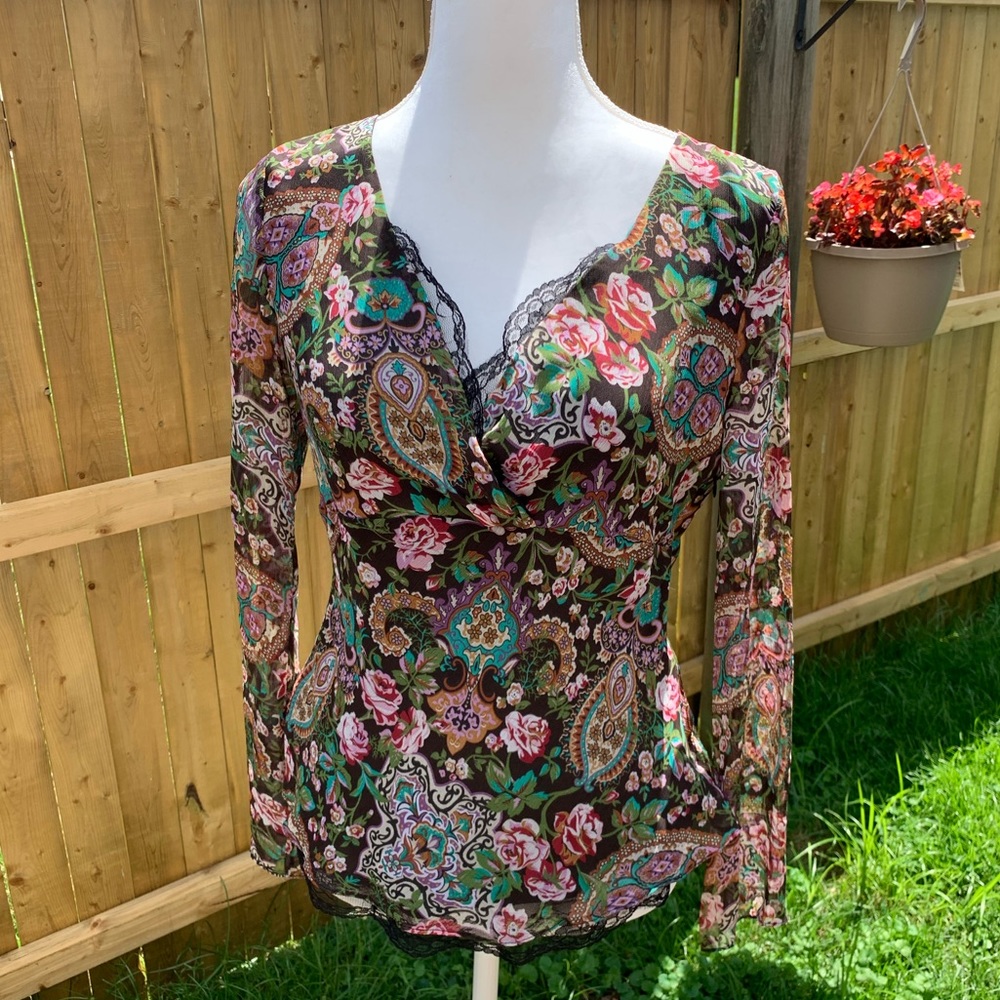 Bob Mackie Studio Floral Blouse